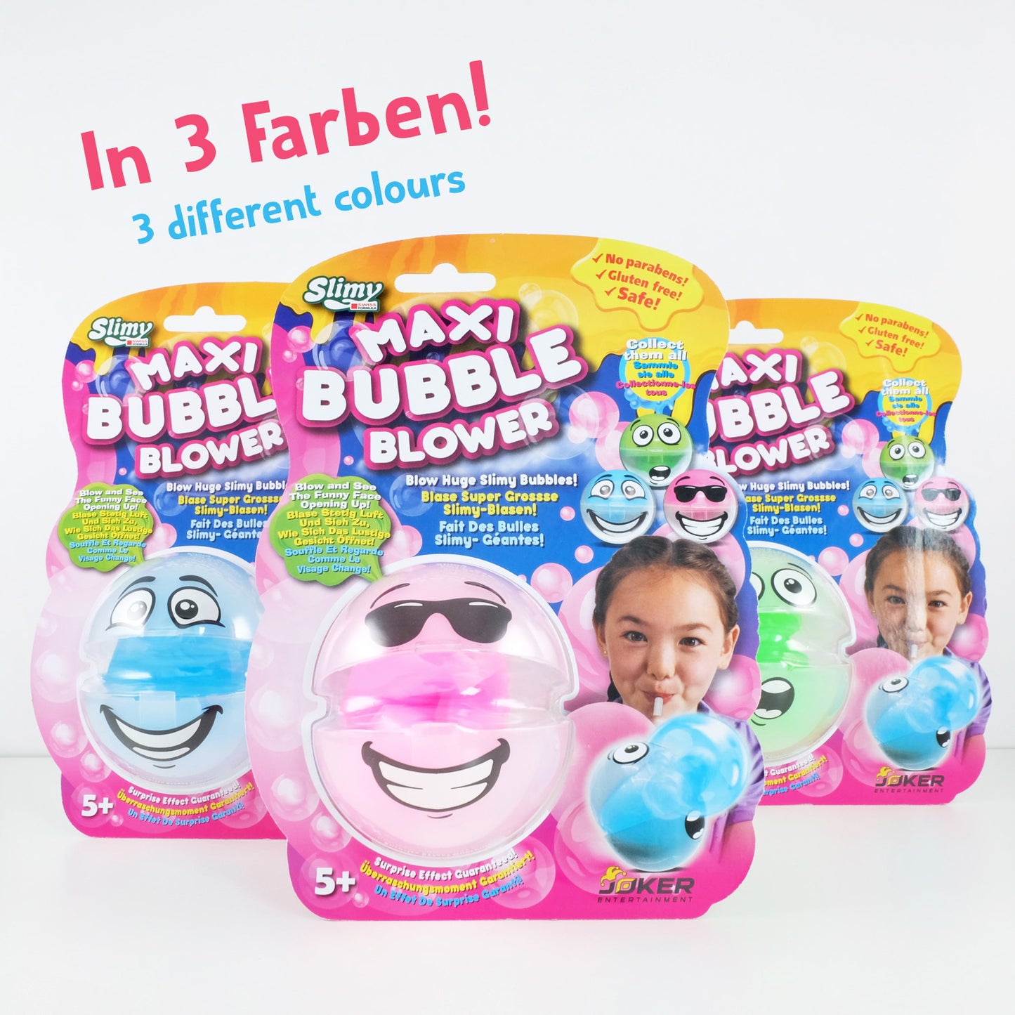 SLIMY Maxi Bubble mit Bubble-Blower - farblich sortiert