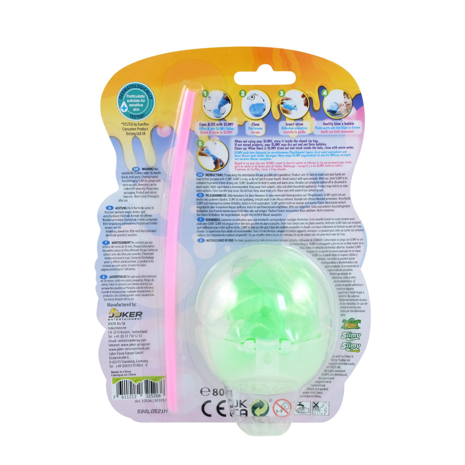 SLIMY Maxi Bubble mit Bubble-Blower - farblich sortiert