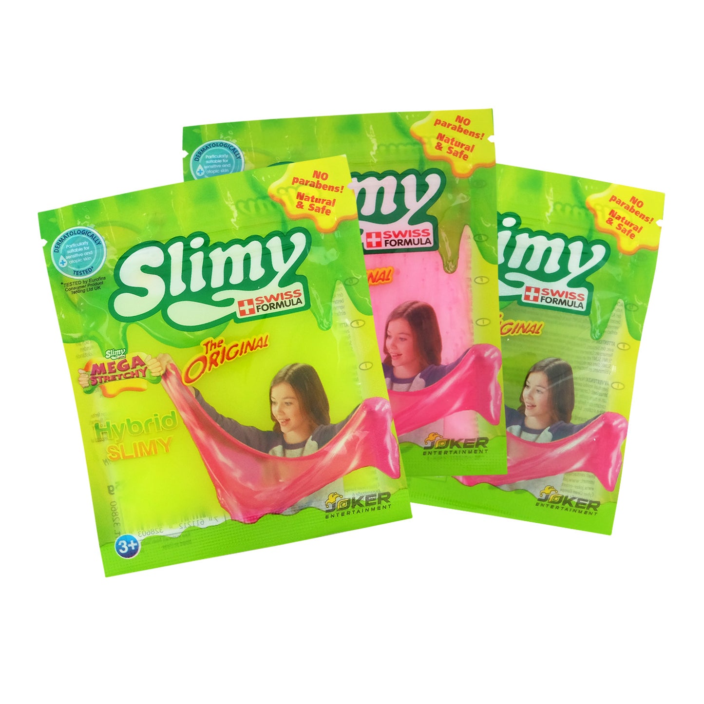 SLIMY Original, Mega & Hybrid DREIERPACK - 3 x 45g im Zip-Bag