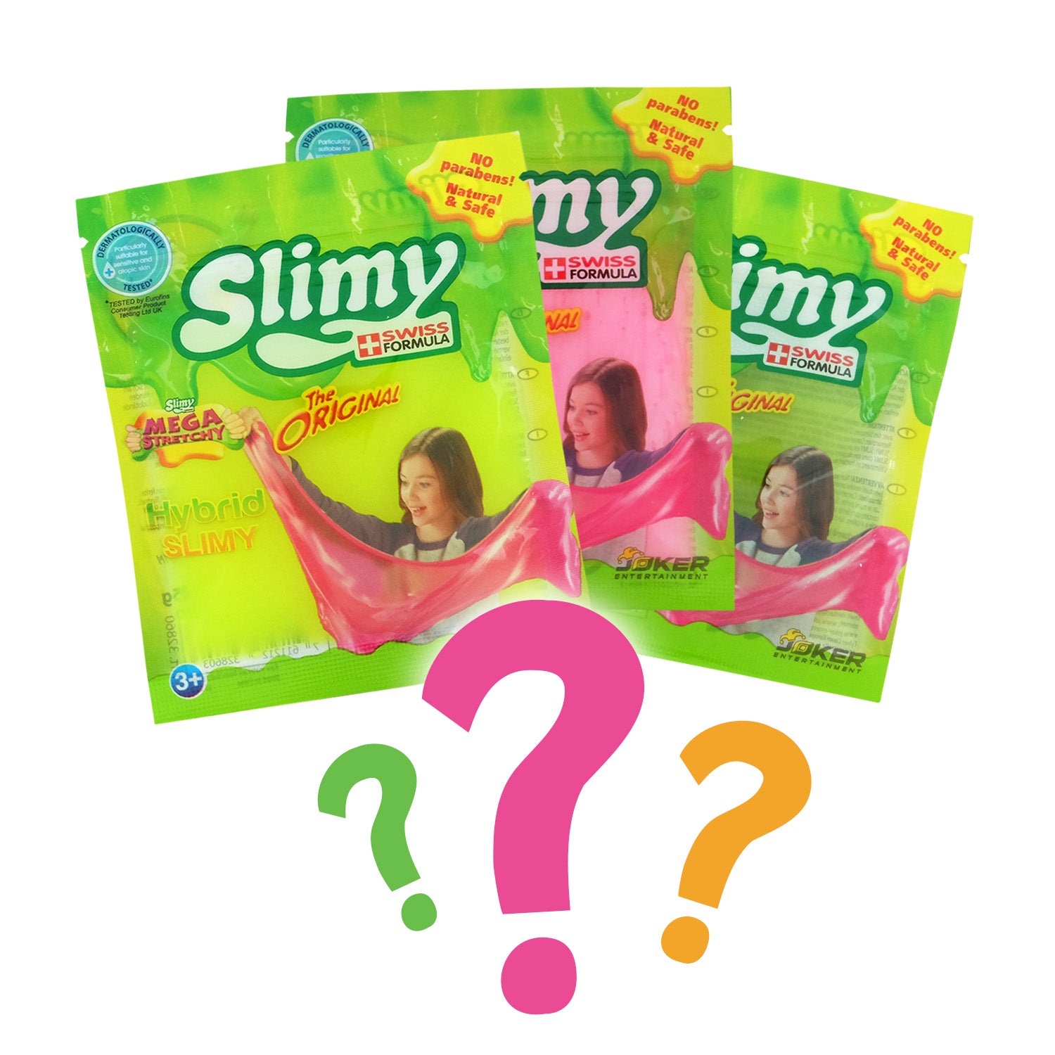 SLIMY Original, Mega & Hybrid DREIERPACK - 3 x 45g im Zip-Bag