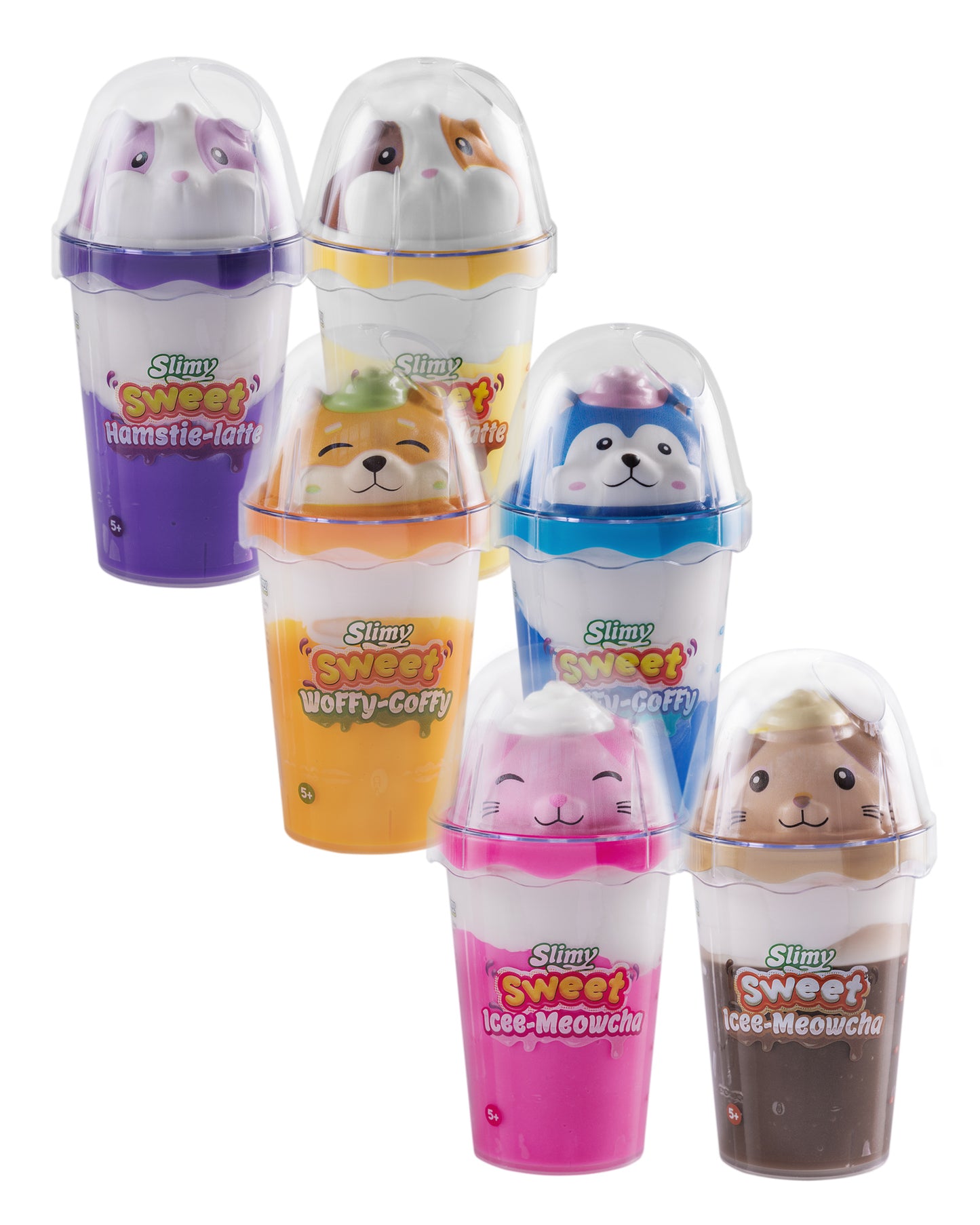 SLIMY Soft & Squishy Collectible - 6er-Pack