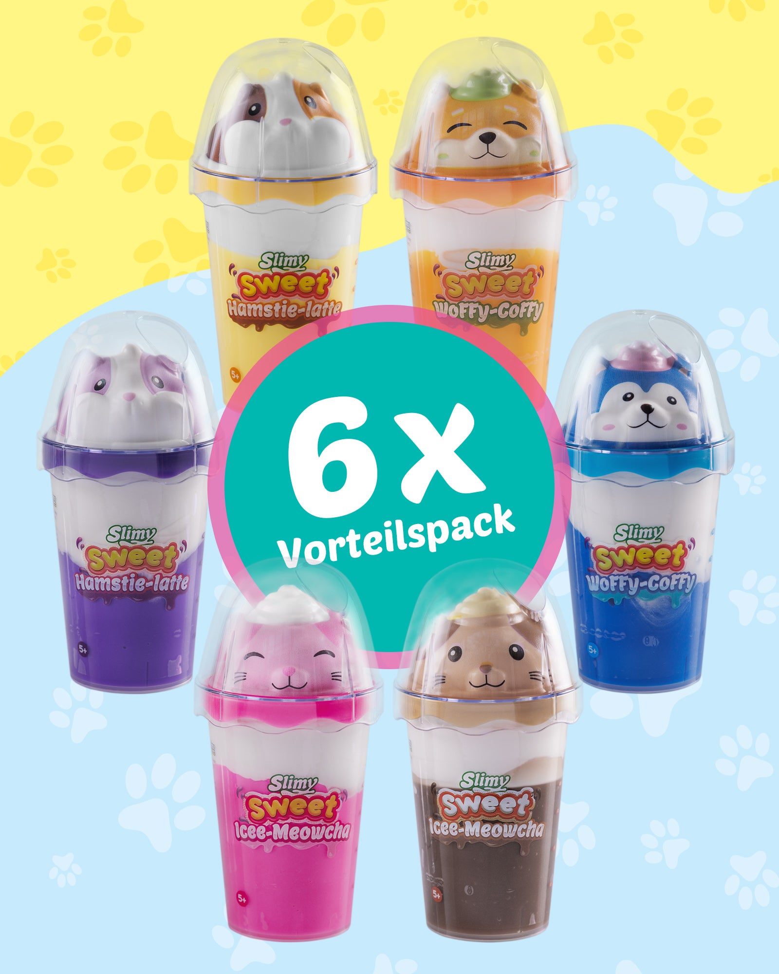SLIMY Soft & Squishy Collectible - 6er-Pack