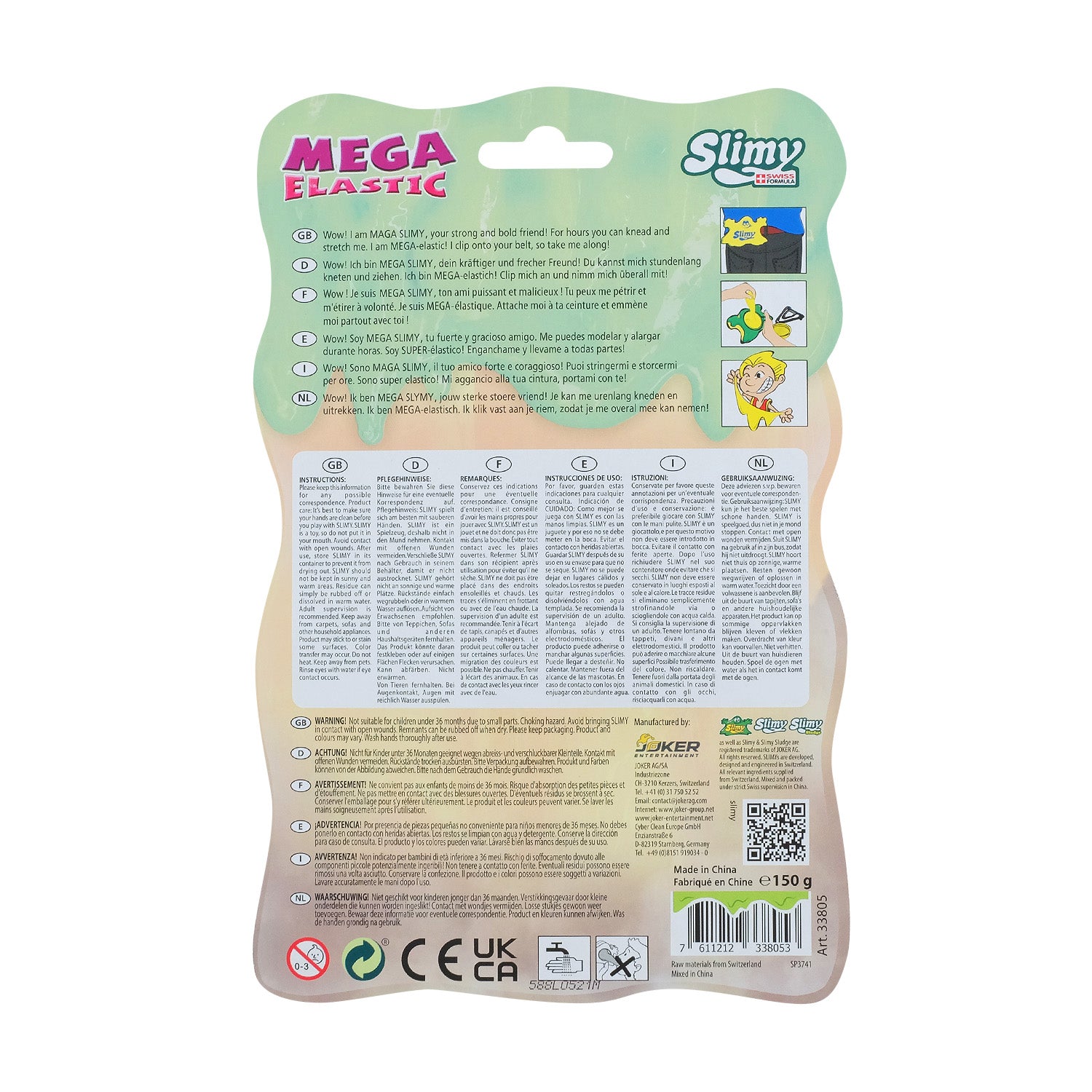 SLIMY Mega Elastic Blister 150g - farblich sortiert
