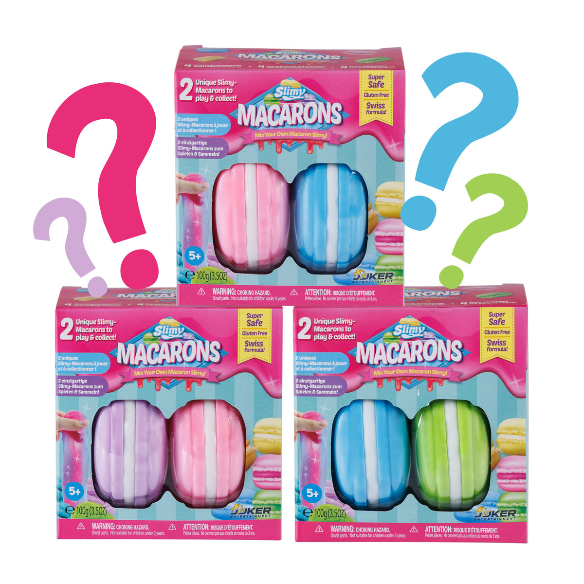 SLIMY Macarons - 2 x 50g im Blister - 3-fach sortiert