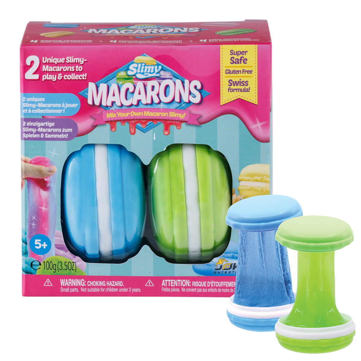 SLIMY Macarons - 2 x 50g im Blister - 3-fach sortiert
