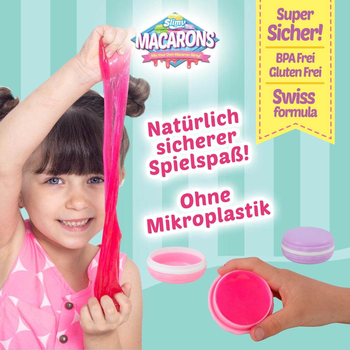 SLIMY Macarons - 2 x 50g im Blister - 3-fach sortiert