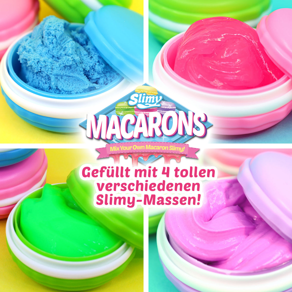 SLIMY Macarons - 2 x 50g im Blister - 3-fach sortiert
