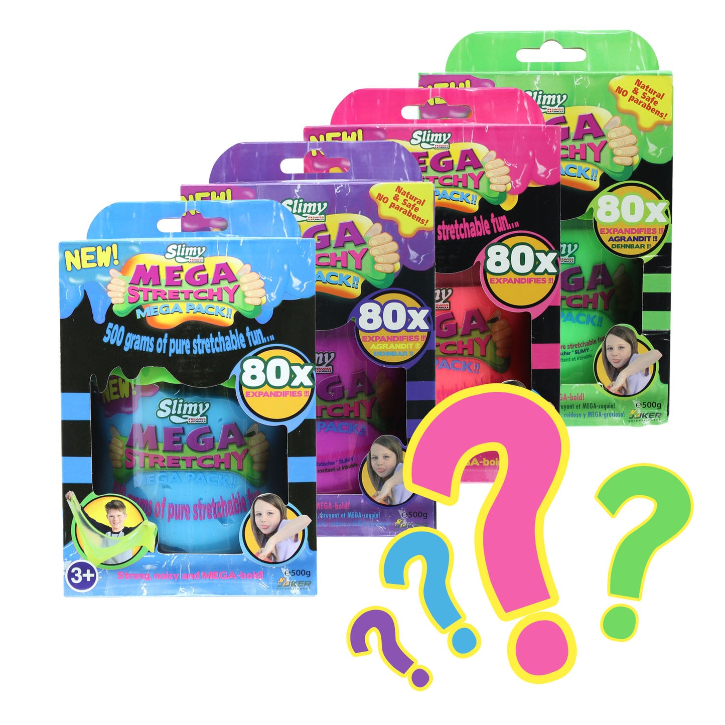 SLIMY Mega Stretchy Slimy - 500g Becher sort.