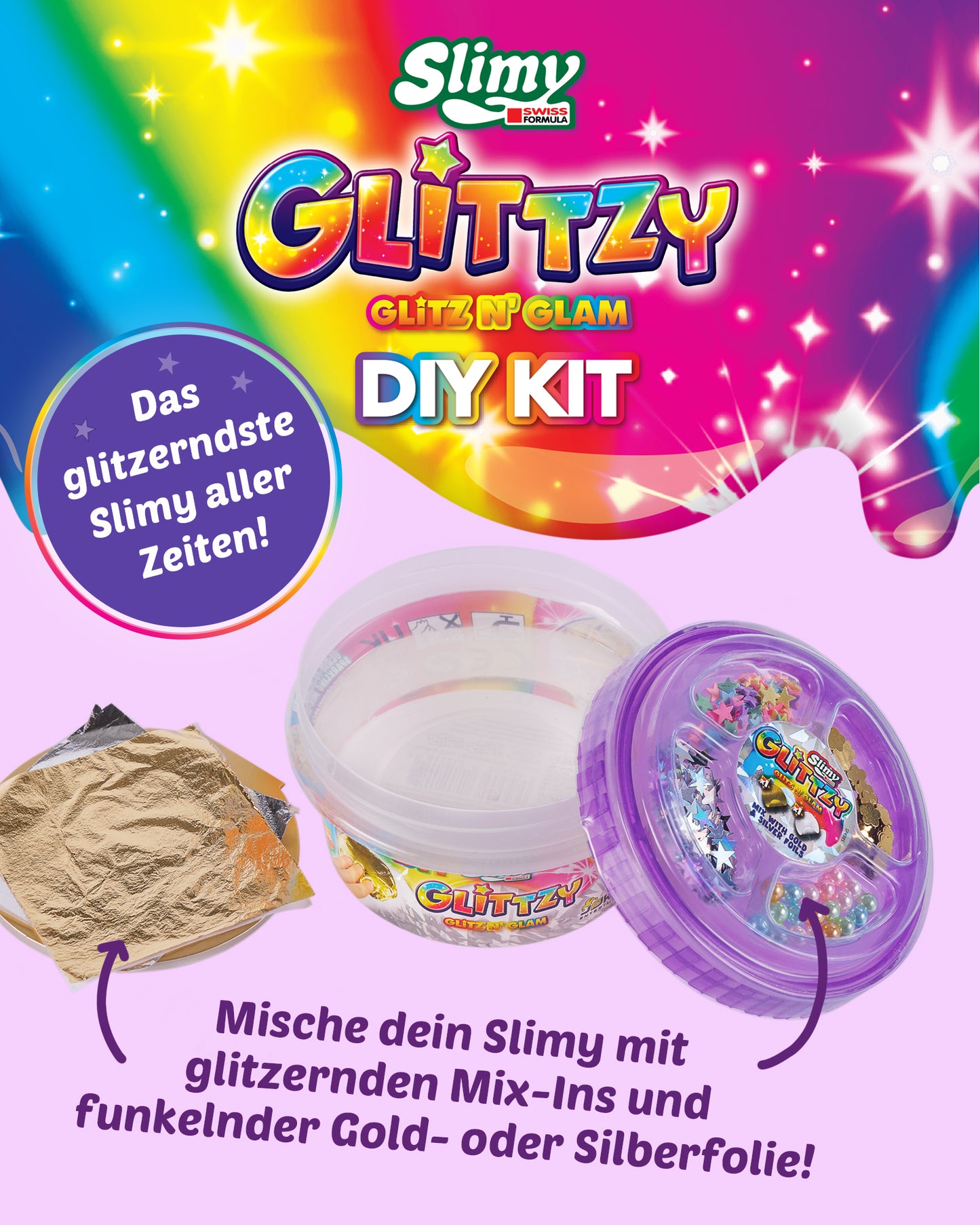 SLIMY Glittzy DIY 200g mit Mix-ins