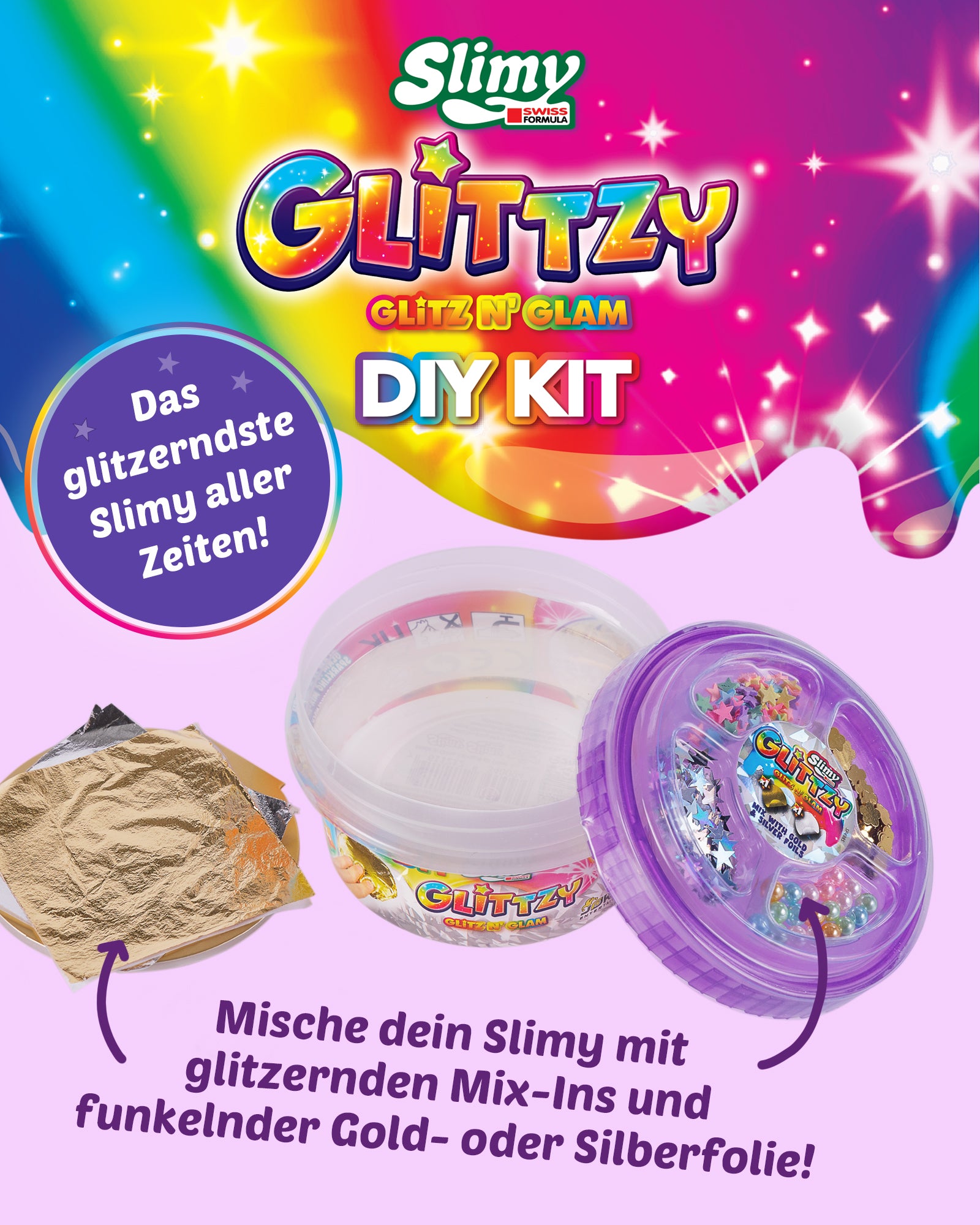 SLIMY Glittzy DIY 200g mit Mix-ins
