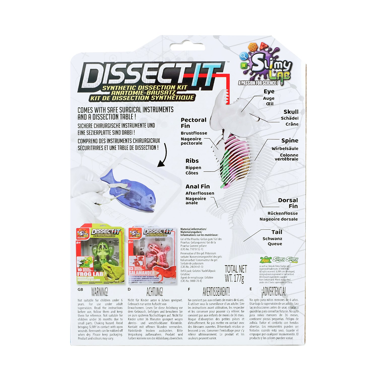 SLIMY Lab Dissect-It Sezier-Set in Box  - Frosch oder Salamander
