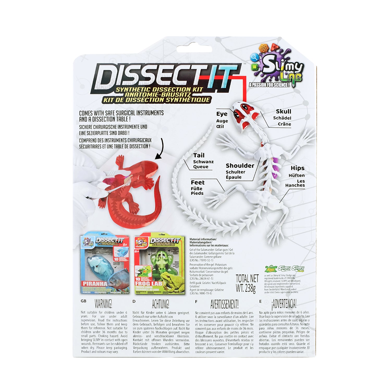 SLIMY Lab Dissect-It Sezier-Set in Box  - Frosch oder Salamander