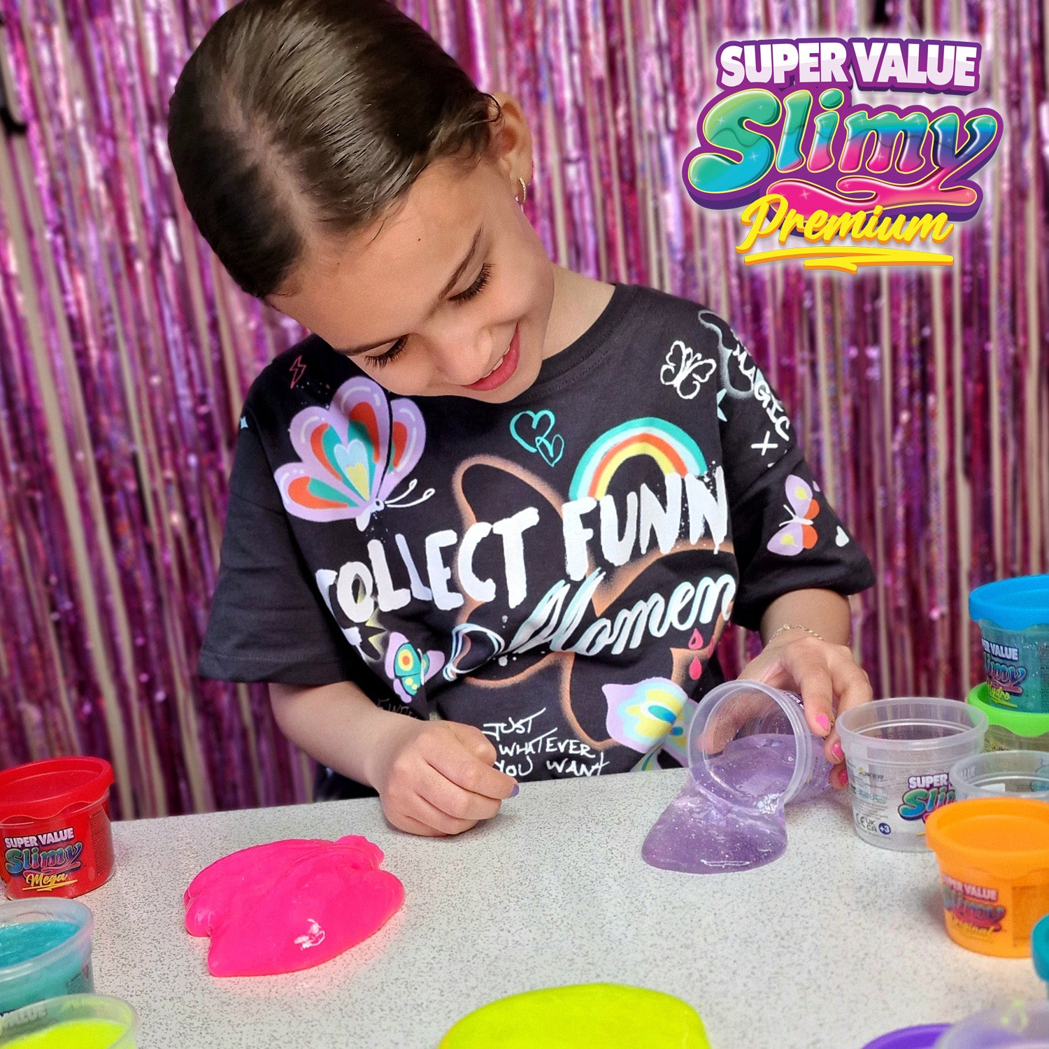 SLIMY Super Value 3er-Pack, 3 x 112g versch. Massen - farbl. sort.